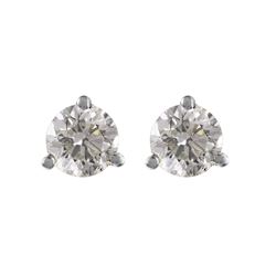 14KT White Gold Diamond Stud Earrings -# 1646