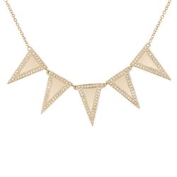 14KT Yellow Gold Diamond Necklace -# 7885