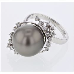 18KT White Gold Ladies Diamond Cocktail Ring -# 9042