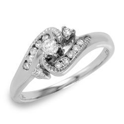14KT White Gold Diamond Engagement Ring -# 266