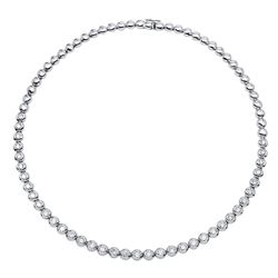 14KT White Gold Diamond Necklace -# 6420