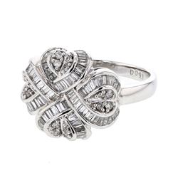 18KT White Gold Ladies Diamond Fashion Ring -# 9737