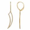 Image 1 : 14KT Yellow Gold Diamond Earrings -# 7882