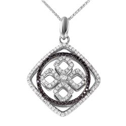 14KT White Gold Diamond Pendant & Chain  -# 2109