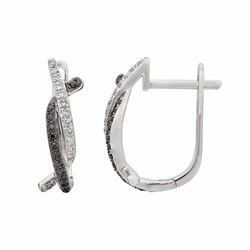 14KT White Gold Diamond Earrings -# 5998-1