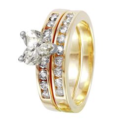 14KT Yellow Gold Diamond Engagement Set -# 1517