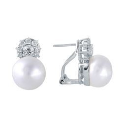 14KT White Gold Pearl Earrings  -# 6530