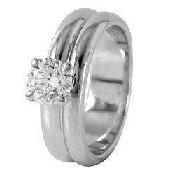 18KT White Gold Diamold Wedding Ring -# 521