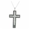 Image 1 : 14KT White Gold Diamond Pendant With Chain -# 5840