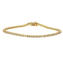 14KT Yellow Gold Diamond Tennis Bracelet -# 1844