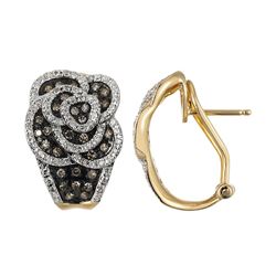 14KT  Gold Diamond Earrings -# 5985
