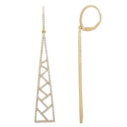 14KT Yellow Gold Diamond Earrings -# 7935