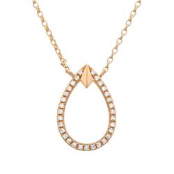 14KT Rose Gold Diamond Necklace -# 8074