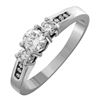 Image 1 : 14KT White Gold Diamond Engagement Ring -# 1763
