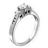 Image 2 : 14KT White Gold Diamond Engagement Ring -# 1763