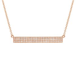 14KT Rose Gold Diamond Necklace -# 7669-1