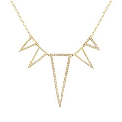 14KT Yellow Gold Diamond Necklace -# 7901-1