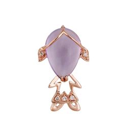 14KT Rose Gold Gemstone Pendant -# 6404-1