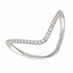 14KT White Gold Women's Diamond Ring -# 8066-1