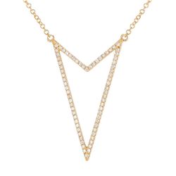 14KT Yellow Gold Diamond Necklace -# 7619