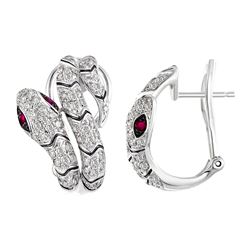14KT White Gold Diamond Earrings -# 6384