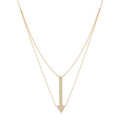 14KT Yellow Gold Diamond Necklace -# 7649-1