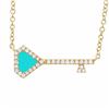 Image 1 : 14KT Yellow Gold Gemstone Necklace -# 7974-1