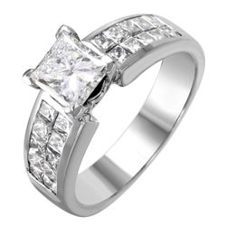 18KT White Gold Diamond Engagement Ring -# 944