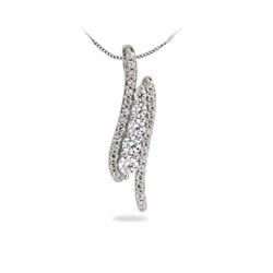 14KT White Gold Ladies Diamond Necklace -# 8843