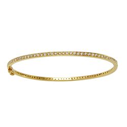 14KT Yellow Gold Diamond Tennis Bracelet -# 6502-1