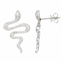 14KT White Gold Diamond Earrings -# 6316
