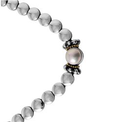 Lagos Caviar  Silver 18KT Gold Pearl Necklace -# 558