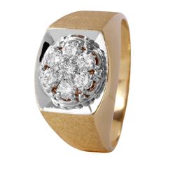 Men's 14KT Yellow Gold Diamond Ring -# 379
