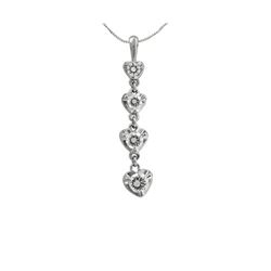 14KT White Gold Ladies Diamond Necklace -# 9077