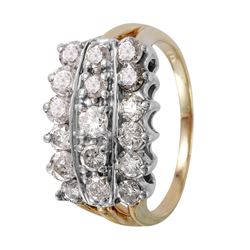 14KT Yellow Gold Diamond Ring -# 1177