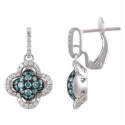 14KT White Gold Diamond Earrings -# 6086-1