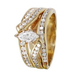 14KT Yellow Gold Diamond Engagement Ring -# 1085
