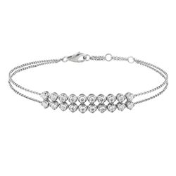 14KT White Gold Diamond Bracelet -# 7655