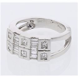 18KT White Gold Ladies Diamond Ring -# 9908