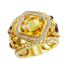 14KT Yellow Gold Gemstone Ring -# 2028