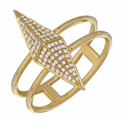 14KT Yellow Gold Women's Diamond Ring -# 7765