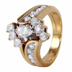 14KT Yellow Gold Diamond Engagement Ring -# 529