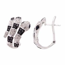 14KT White Gold Diamond Earrings -# 6381