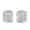 Image 2 : 14KT White Gold Diamond Huggie Earrings -# 6595-1