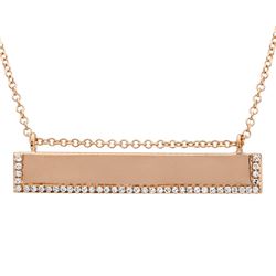 14KT Rose Gold Diamond Necklace -# 7854-1