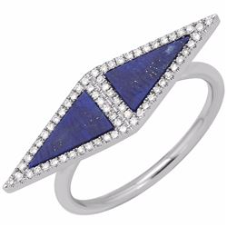 14KT White Gold Gemstone Ring -# 7818-1