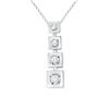 Image 1 : 14KT White Gold Ladies Slider with Chain  -# 6786