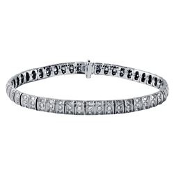 14KT White Gold Diamond Bracelet -# 6506-1