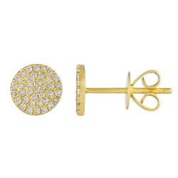14KT Yellow Gold Diamond Earrings -# 7588-1