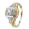 Image 1 : 14KT Two Tone Gold Diamond Ring -# 1356